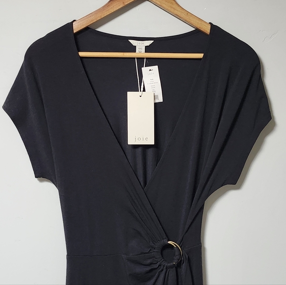 NWT joie Charcoal Gray Model Wrap Dress XXS - Picture 2 of 6